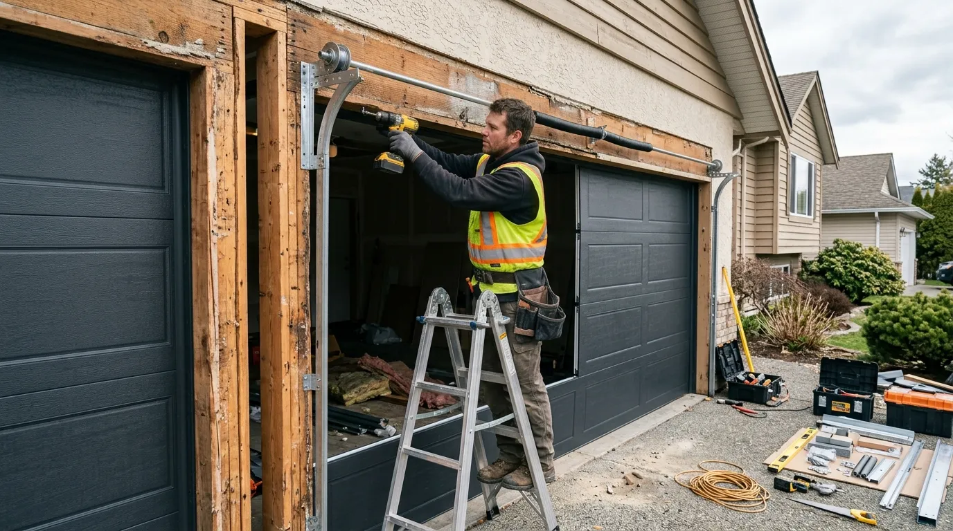 New Garage Door Installation for Covington Homes in Kent